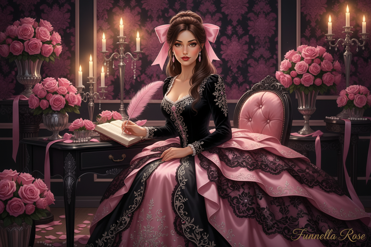 Funnella Journaling in Black and Pink